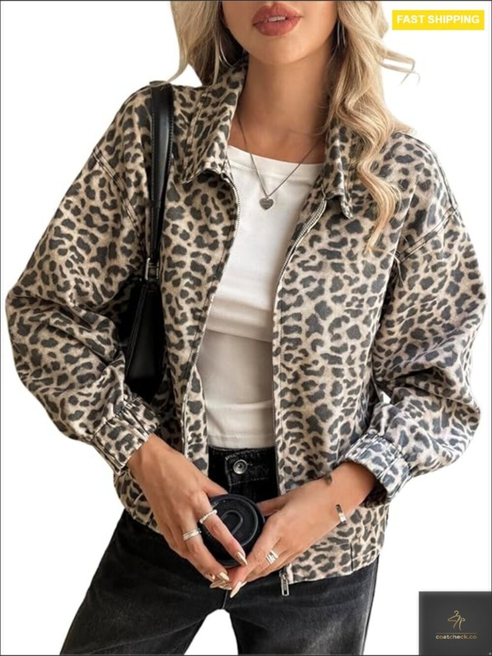 Cropped Denim Bomber Jacket Zip Up Long Sleeve Vintage Casual Outerwear